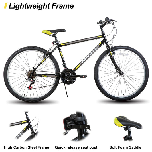 21 Speeds High-Carbon Steel Frame, Sport Cycling MTB