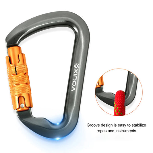 30kN Heavy Duty Locking Rock Climbing Carabiner