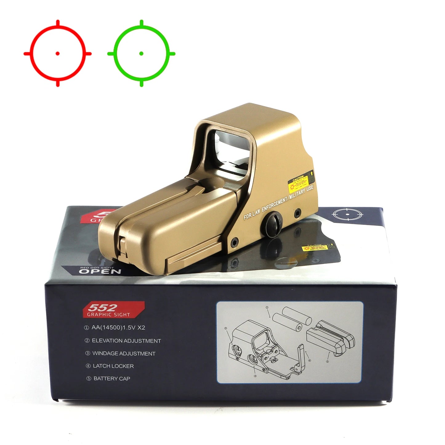 Red/Green Dot Holographic Sight Scope 20mm Mount