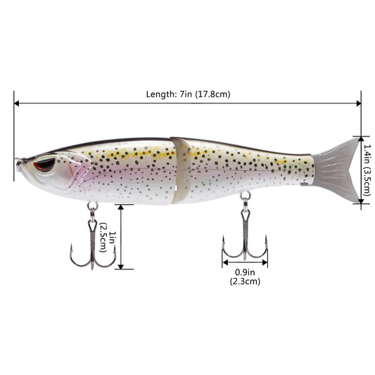 Minnow Hard Bass Fishing Lure 7in/2.2oz 4.5in/0.65oz