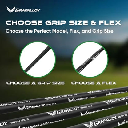 Raven Graphite Golf Shaft with Integrated Adapter and Grip