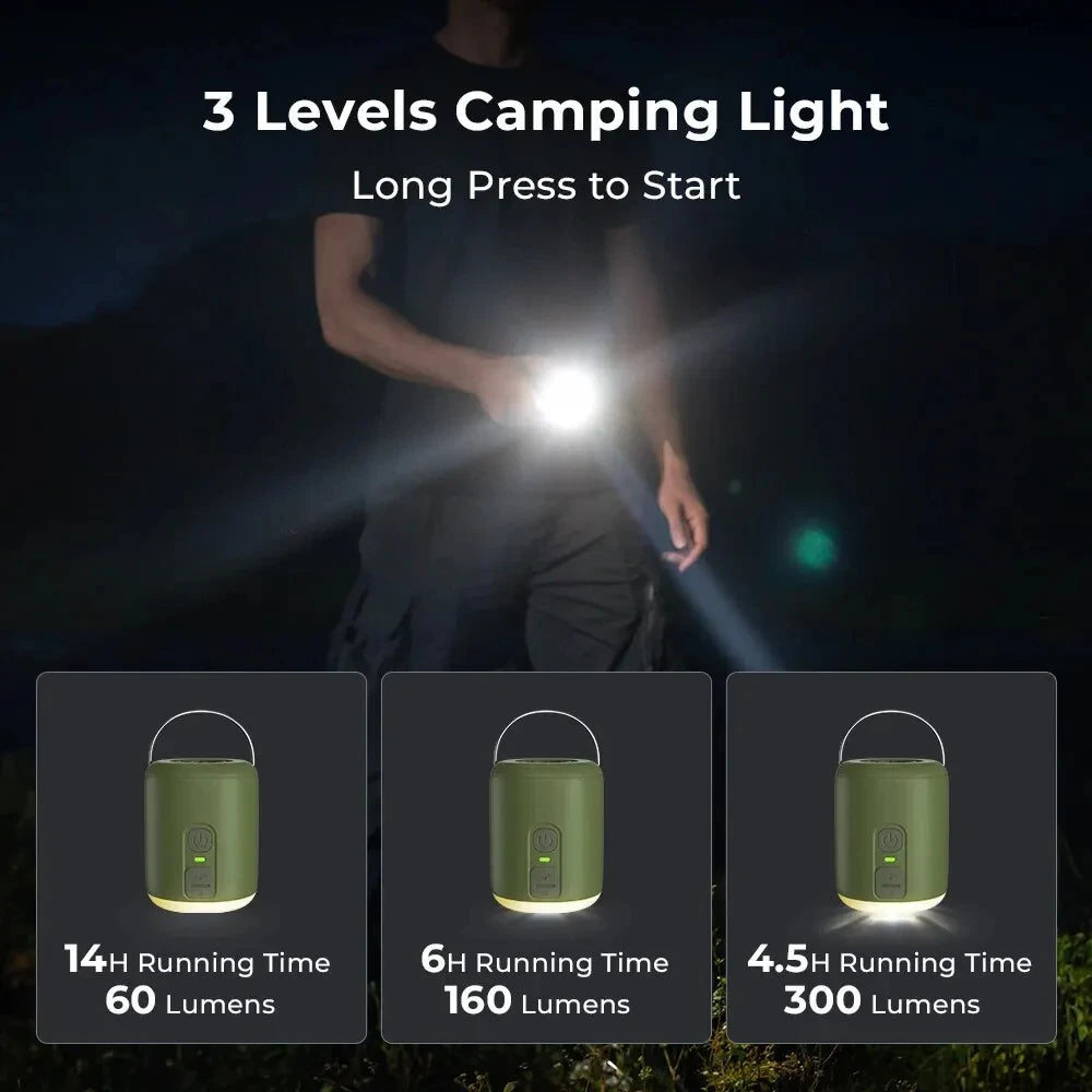 Tiny Air Pump with Camping Lantern