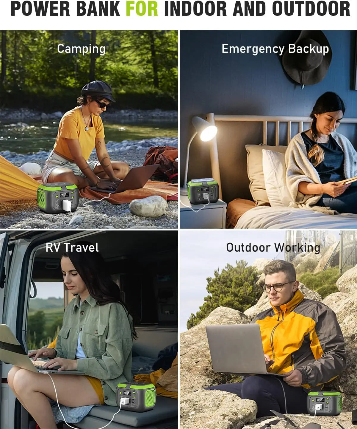 Portable Solar Power Station with 110V AC Outlets