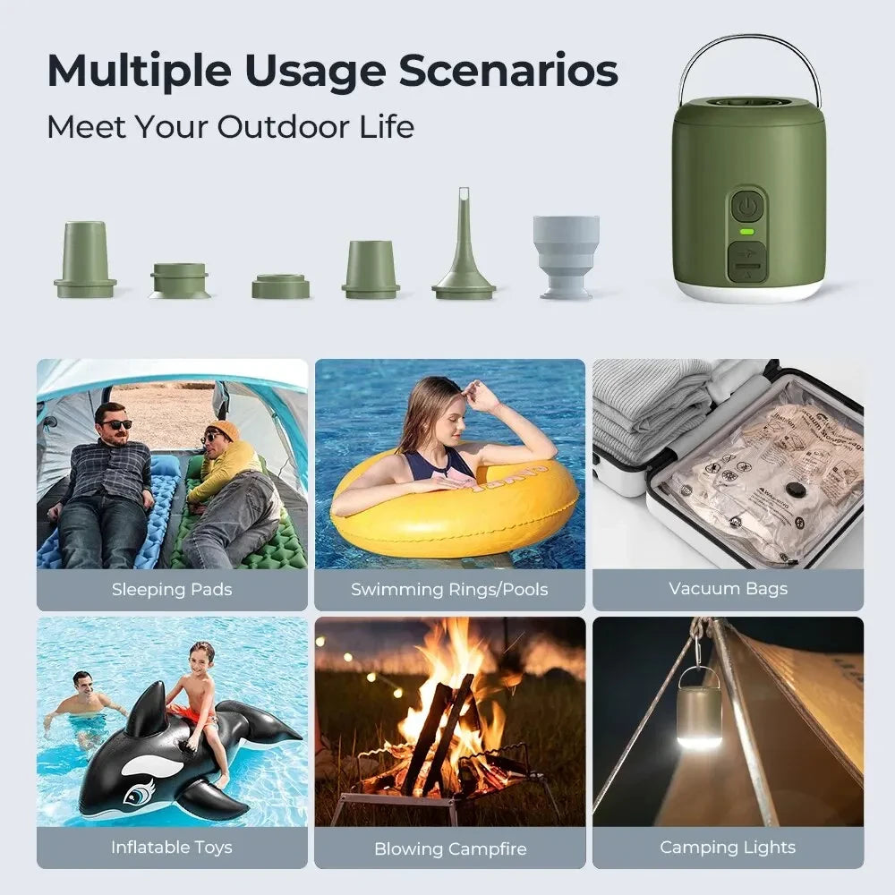 Tiny Air Pump with Camping Lantern