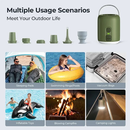 Tiny Air Pump with Camping Lantern