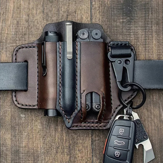 Multi Tool Belt with Leather Bag Portable