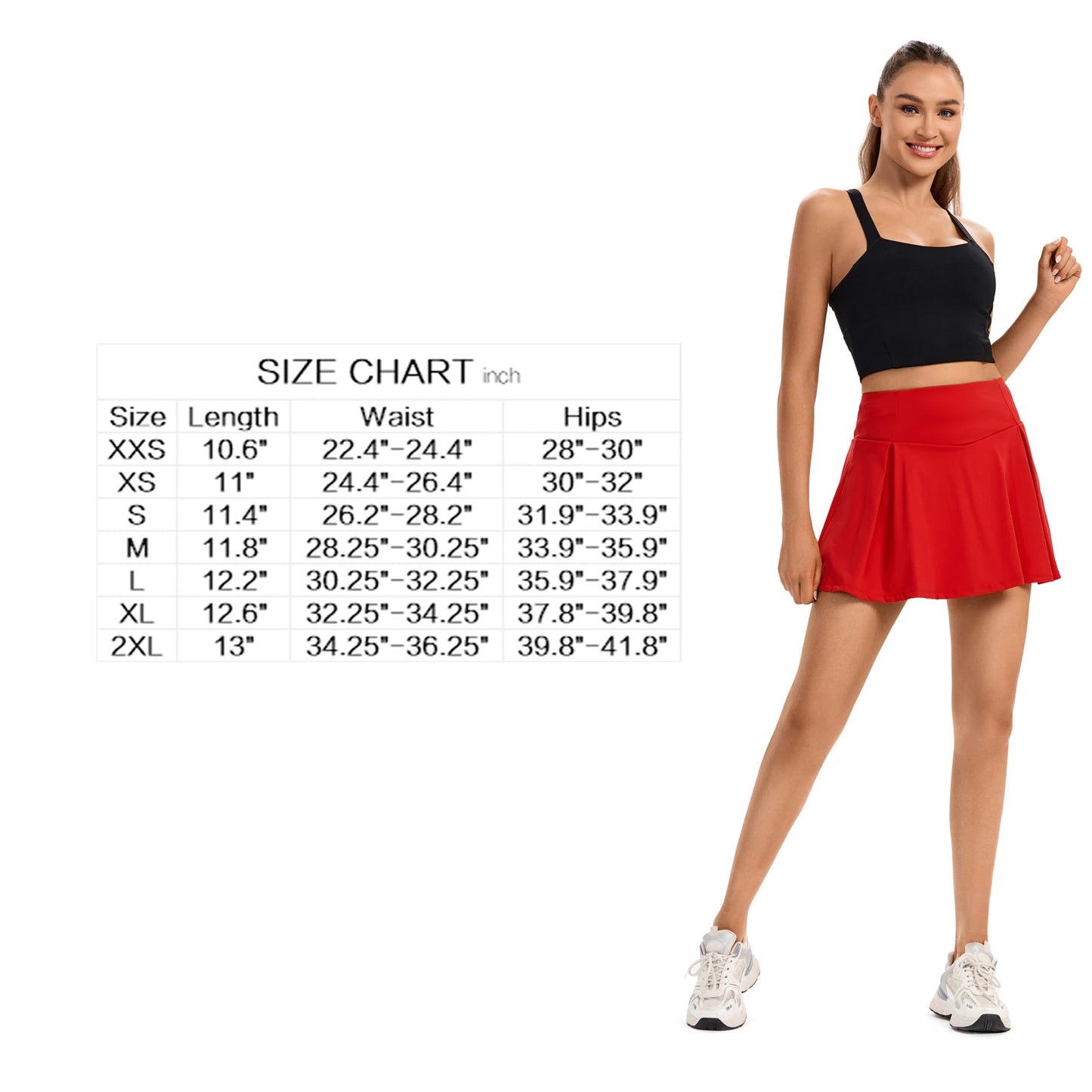 Women's Two-In-One High Waist Mini Pleated Sports Skirt