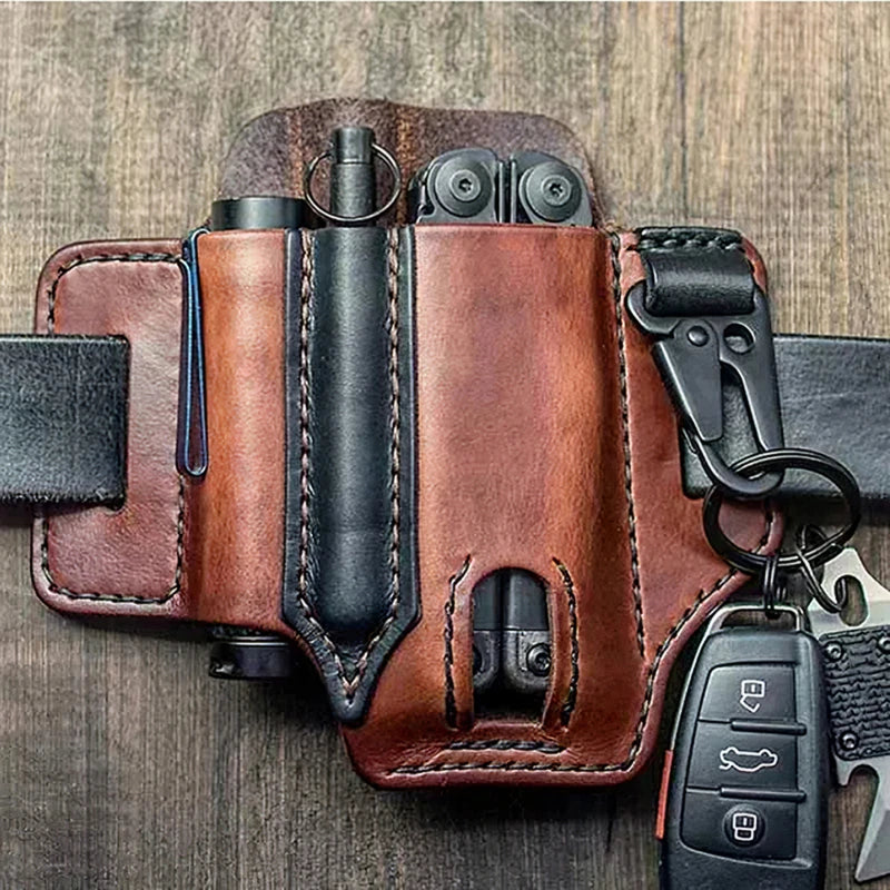 Multi Tool Belt with Leather Bag Portable