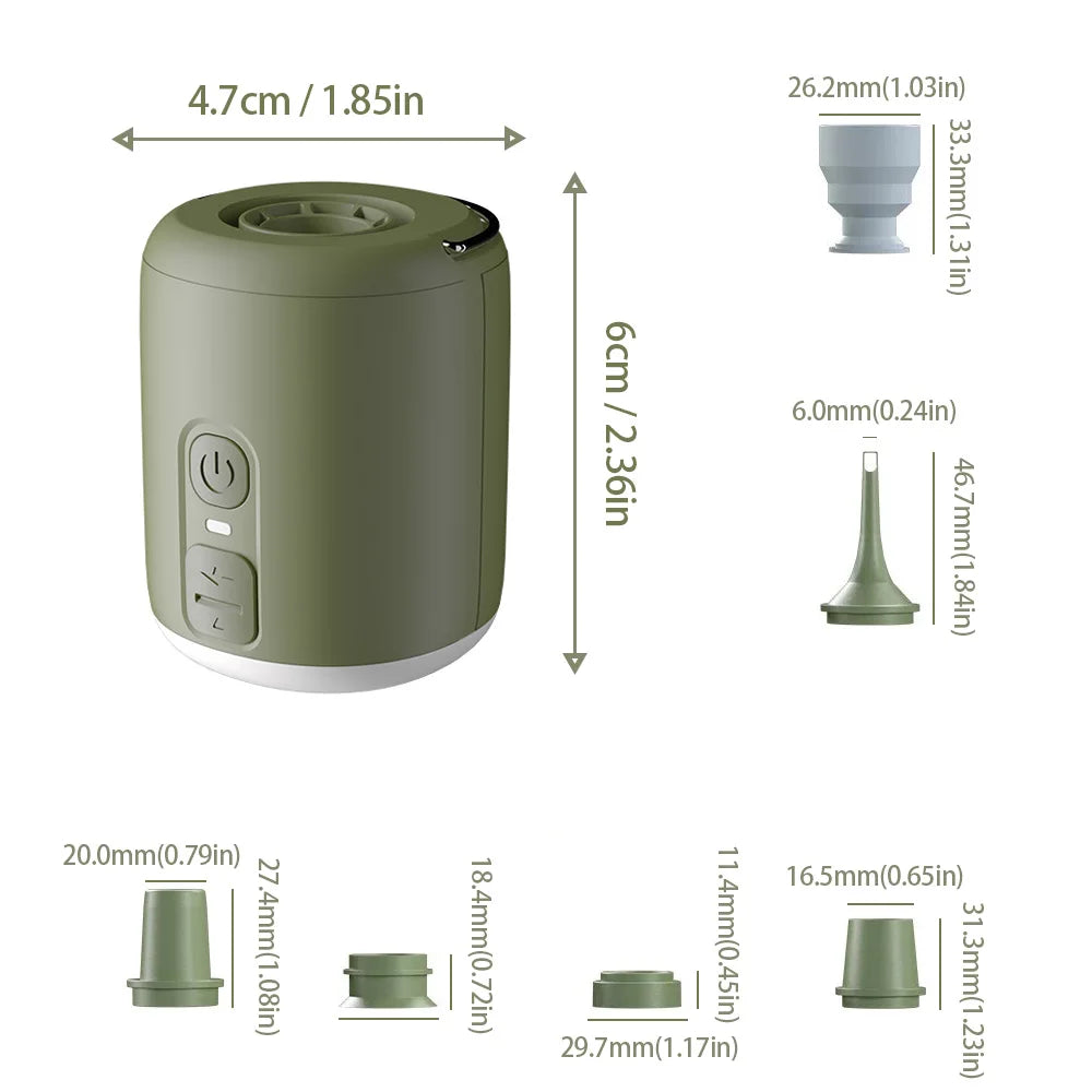 Tiny Air Pump with Camping Lantern